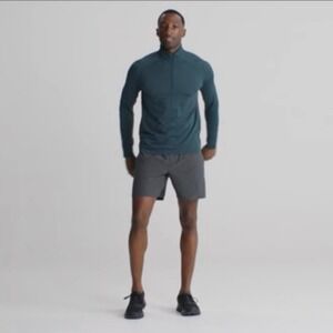 NWOT VRST Mens Seamless 1/4 Zip Pullover Green Long Sleeve Performance Top L